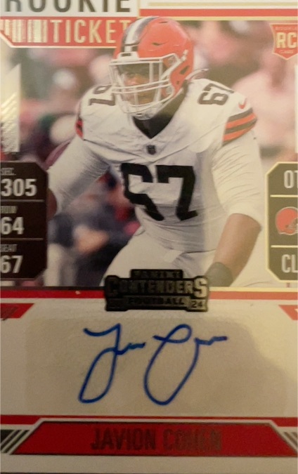 2024 Panini Contenders Rookie Ticket #290 Javion Cohen — front