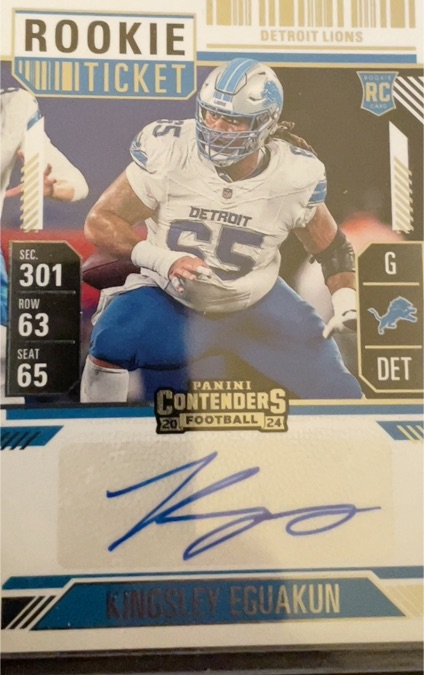 2024 Panini Contenders #295 Kingsley Eguakun Rookie Ticket — front