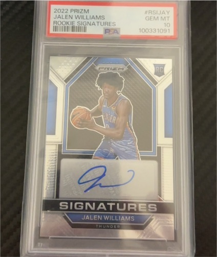 2022 Panini Prizm #RSIJAY Jalen Williams Rookie Signatures — front