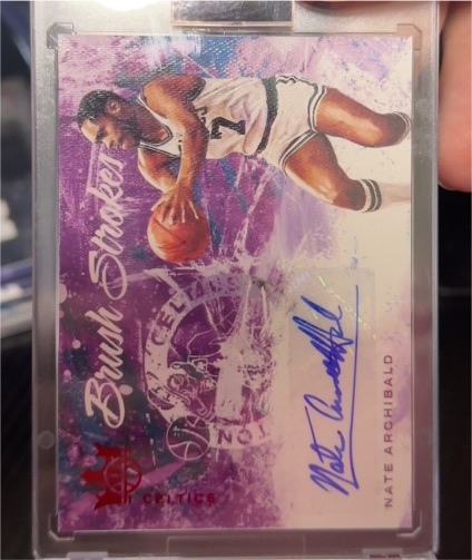 2021-22 Panini Court Kings Brush Strokes #BR-NA Nate Archibald — front