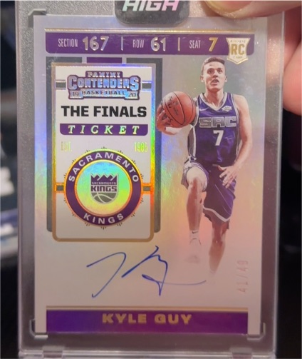 2019-20 Panini Contenders The Finals Ticket #Kyle Guy — front