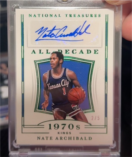 2018 Panini National Treasures All-Decade #2 Nate Archibald — front