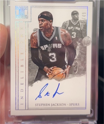 2017-18 Panini Impeccable Indelible Ink #II-SJ Stephen Jackson — front