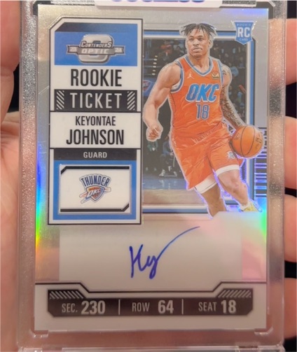 2023-24 Panini Contenders Optic #230 Keyontae Johnson Rookie Ticket Auto — front