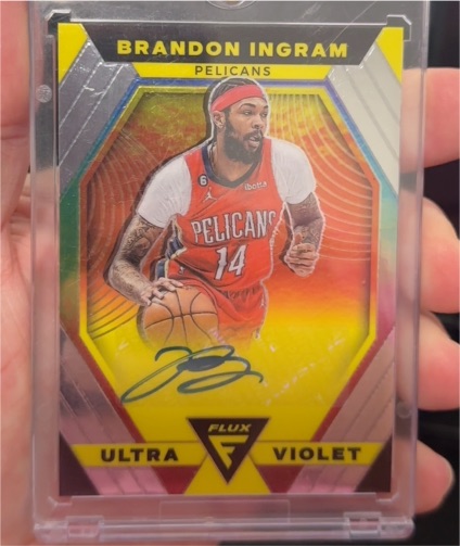 2022-23 Panini Flux Ultra Violet Signatures #UVS-BI Brandon Ingram — front