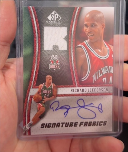 2009-10 Upper Deck SP Game Used Signature Fabrics #SF-RJ Richard Jefferson — front