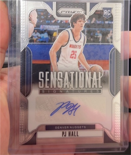 2024-25 Panini Prizm #SS-PJH PJ Hall Sensational Signatures Silver Prizm RC — front