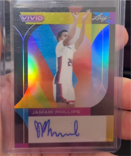2022-23 Leaf Vivid #BA-JP1 Jamari Phillips — front