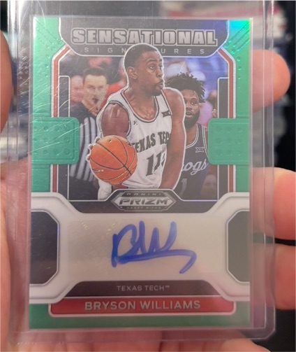 2022 Panini Prizm Draft Picks Sensational Signatures #SS-BWI Bryson Williams — front