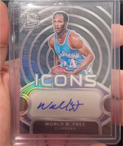 2023-24 Panini Spectra Icons Autographs #IA-WBF World B. Free — front