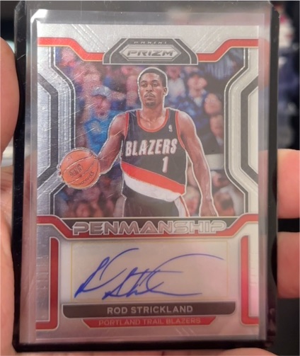 2021-22 Panini Prizm Penmanship #PM-RST Rod Strickland — front
