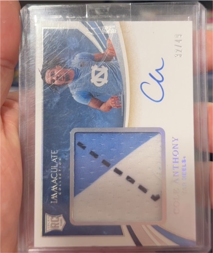 2020 Panini Immaculate Collection #RC-CA Cole Anthony — front