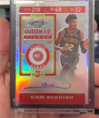 2019-20 Panini Contenders Optic #110 Cam Reddish Rookie Ticket — front