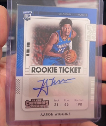 2021-22 Panini Contenders Rookie Ticket #21 Aaron Wiggins — front