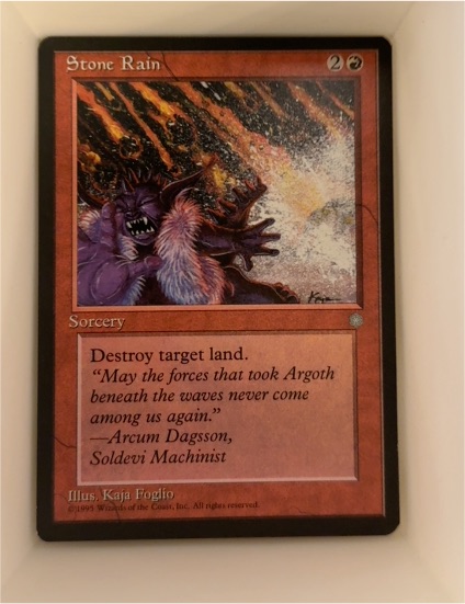 1995 Magic: The Gathering #217 Stone Rain — front