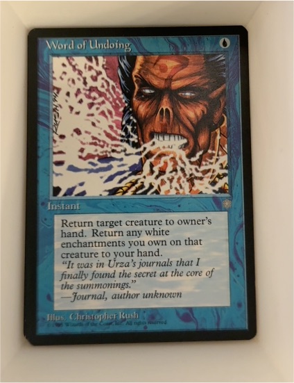 1995 Magic: The Gathering Ice Age #108 Word of Undoing — front