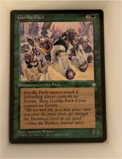 1995 Magic the Gathering Ice Age Gorilla Pack — front