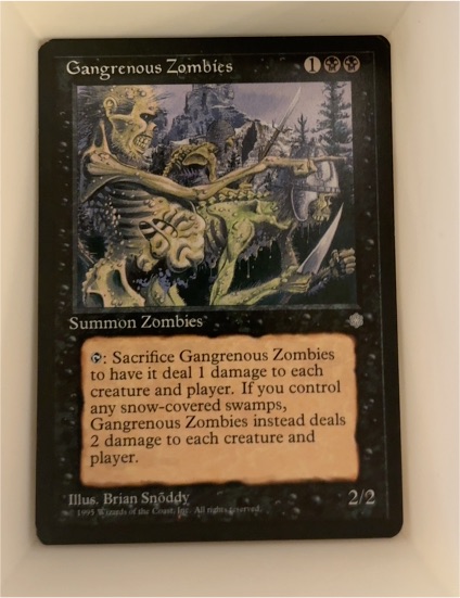 1995 Magic The Gathering Gangrenous Zombies — front