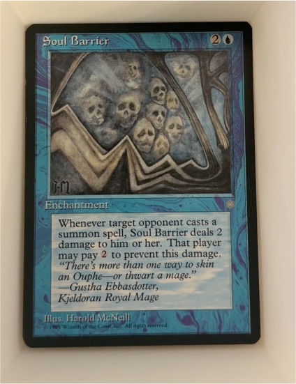 1995 Magic: The Gathering #103 Soul Barrier — front