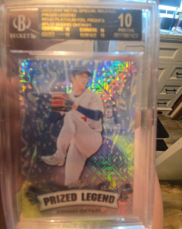 2023 Leaf Special Release Metal Prized Legend #PL-17 Shohei Ohtani — front