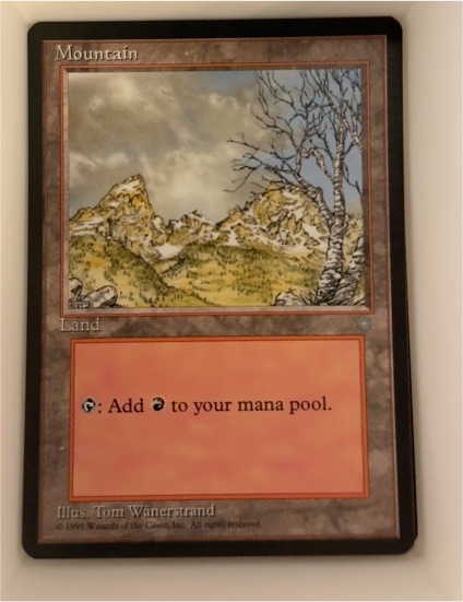 1995 Magic: The Gathering Ice Age #341 Mountain — front