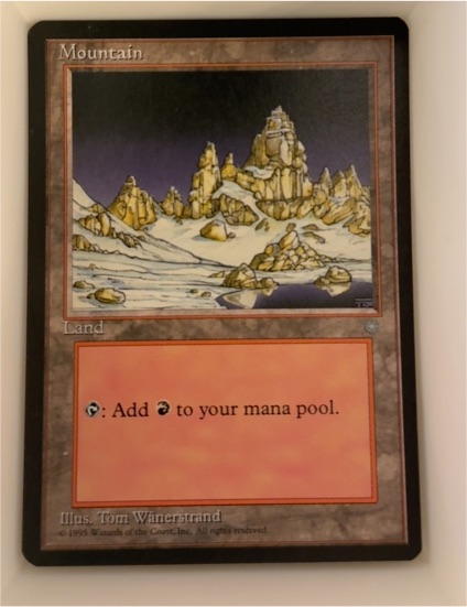 1995 Magic: The Gathering #342 Mountain — front