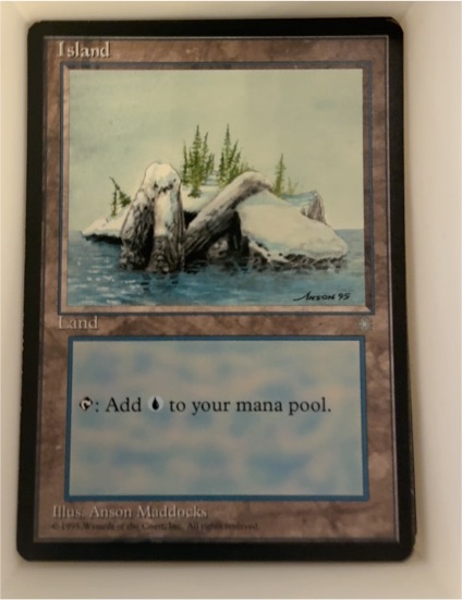 1995 Magic: The Gathering #334 Island — front