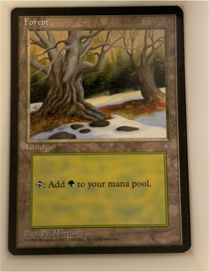 1995 Magic: The Gathering Ice Age #330 Forest — front