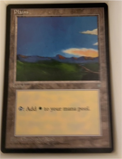 1995 Magic: The Gathering Ice Age #345 Plains — front