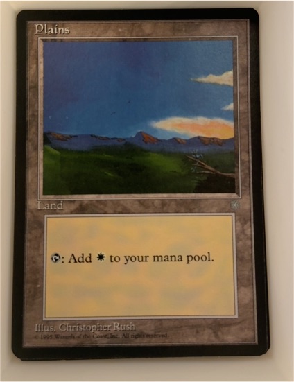 1995 Magic: The Gathering #345 Plains — front