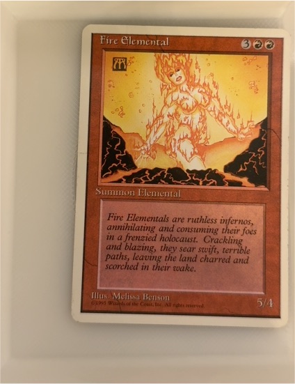 1995 Magic: The Gathering Fire Elemental — front