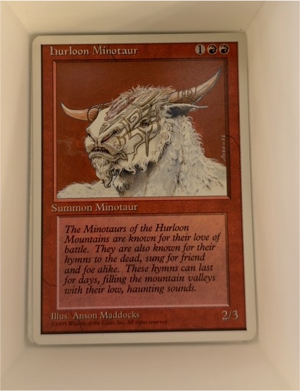 1995 Magic: The Gathering Hurloon Minotaur — front