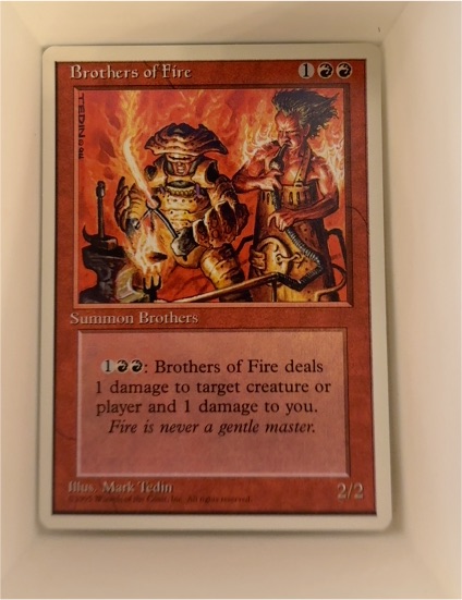 1995 Magic The Gathering 4th Edition #179 Brothers of Fire — front