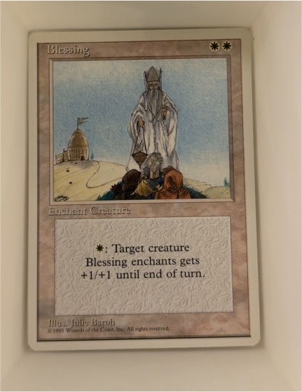 Blessing Fourth Edition 1995 Magic: The Gathering — front