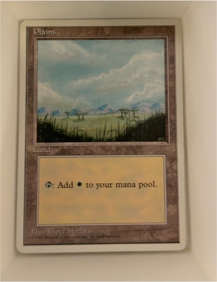 1995 Magic: The Gathering 4th Edition #187 Plains — front