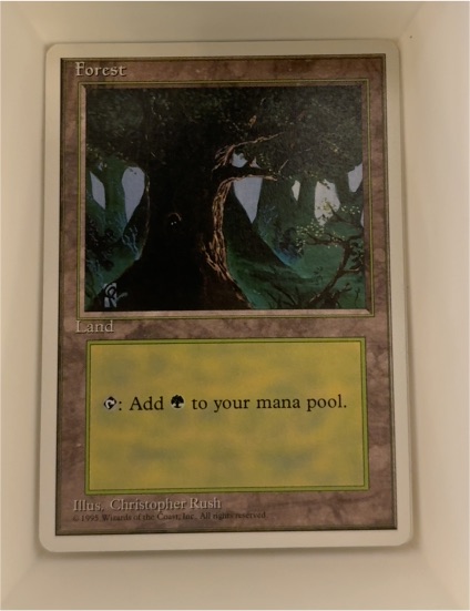1995 Magic The Gathering 4th Edition #377 Forest — front