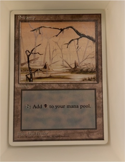 1995 Magic: The Gathering 4th Edition #295 Swamp — front