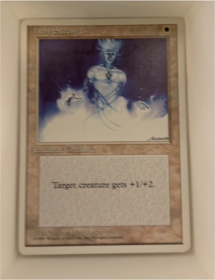 1995 Magic: The Gathering 4th Edition #30 Holy Strength — front