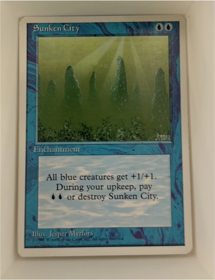 1995 Magic the Gathering 4th Edition #119 Sunken City — front