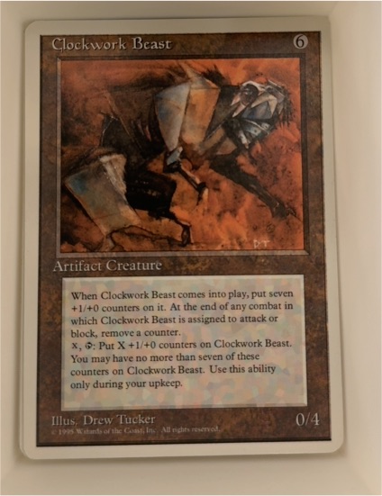 1995 Magic: The Gathering Clockwork Beast — front