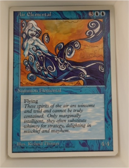 1995 Magic: The Gathering 4th Edition #59 Air Elemental — front