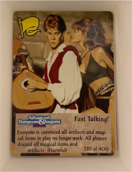 1994 TSR Spellfire #210 Fast Talking! — front