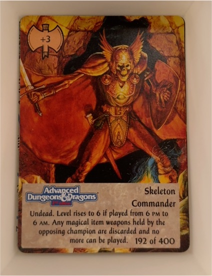 1994 Spellfire #192 Skeleton Commander — front
