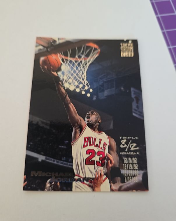 1993-94 Topps Stadium Club #1 Michael Jordan Triple Double — front