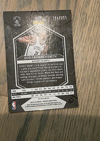 2023-24 Panini Mosaic #99 Dorian Finney-Smith — back