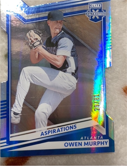 2022 Panini Elite Extra Edition #20 Owen Murphy Aspirations Blue — front