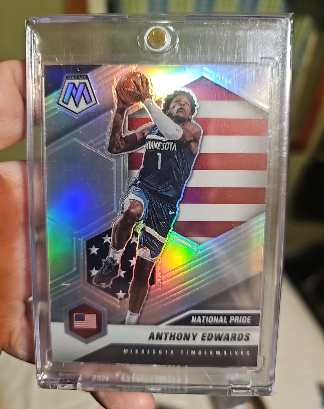 2020-21 Panini Mosaic #252 Anthony Edwards National Pride Rookie — front