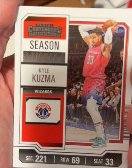 2023-24 Panini Contenders #32 Kyle Kuzma Season Ticket — front