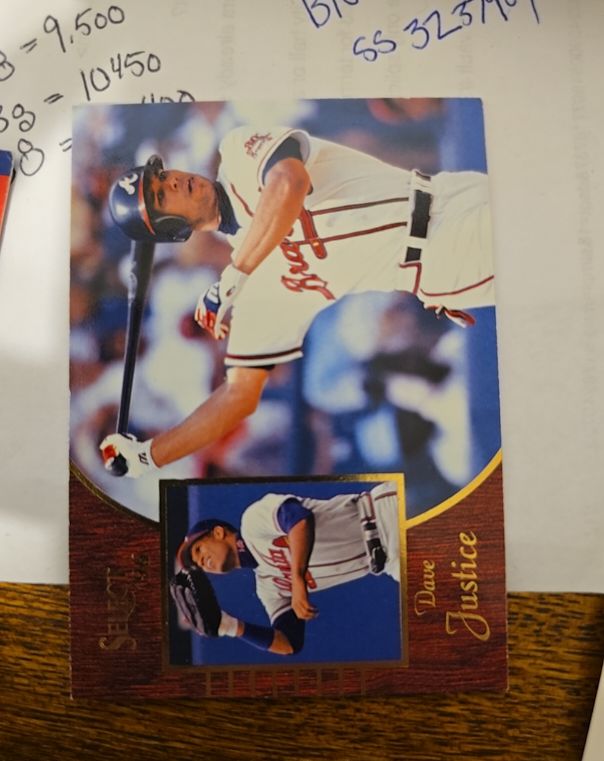 1996 Select #125 Dave Justice — front