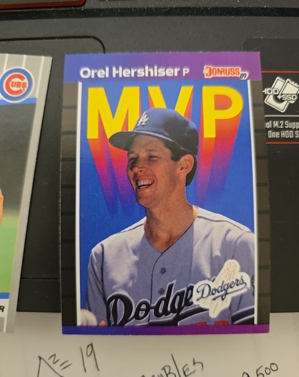 1989 Donruss #BC-4 Orel Hershiser MVP — front